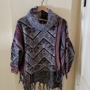 Free People Poncho Sweater XS